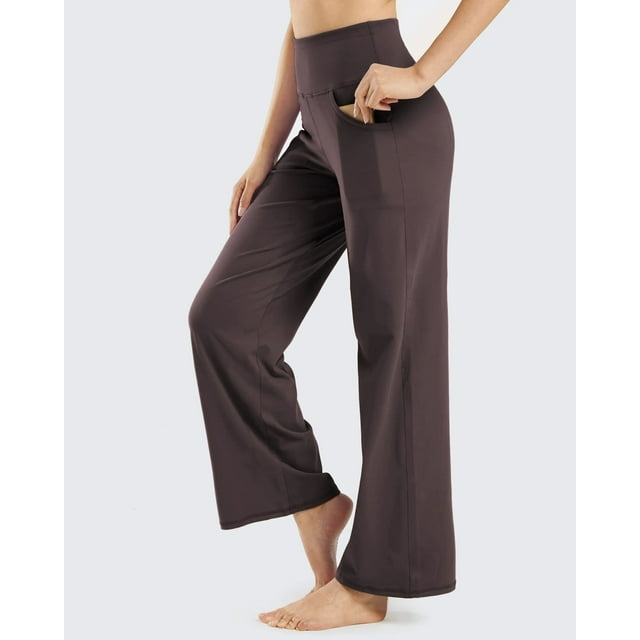 Rosvigor Yoga Pants Women High Waisted Wide Leg Pants Casual Pants with Pockets