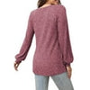 Fantaslook Henley Long Sleeve Shirts for Women Casual Tunic Tops Fall Dressy Blouses Lightweight Pullover