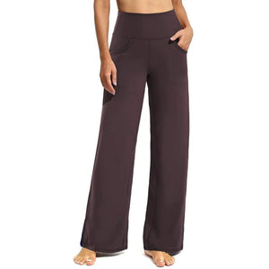 Rosvigor Yoga Pants Women High Waisted Wide Leg Pants Casual Pants with Pockets