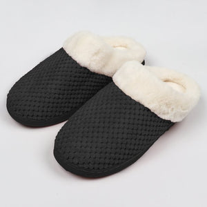 Women's Fuzzy House Slippers Fish Scale Pattern Home Shoes