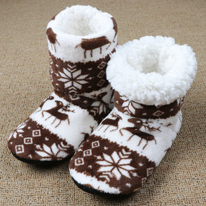 Christmas Elk Indoor Socks Slippers