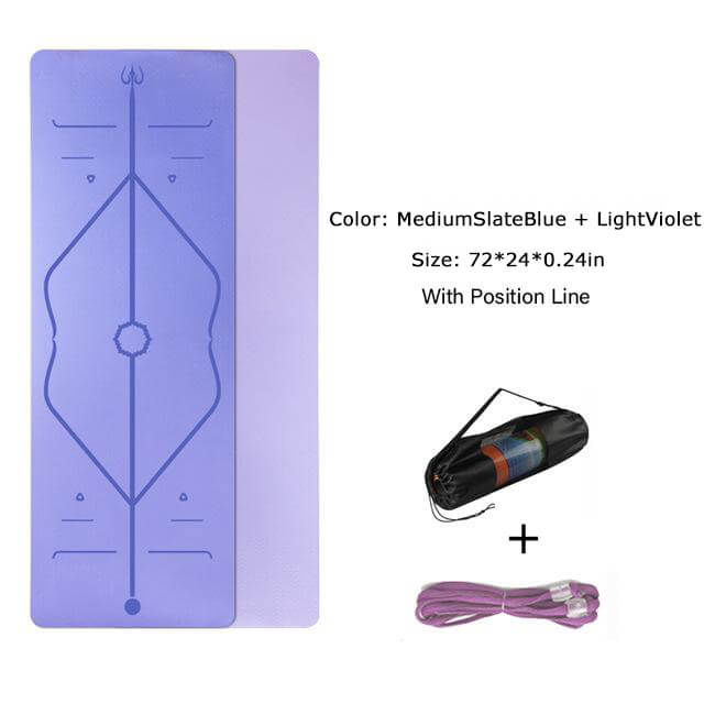 Fantaslook TPE Yoga mat with Alignment Line