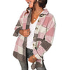 Fantaslook Womens Plaid Shirts Shacket Jacket Long Sleeve Boyfriend Shirt Coats