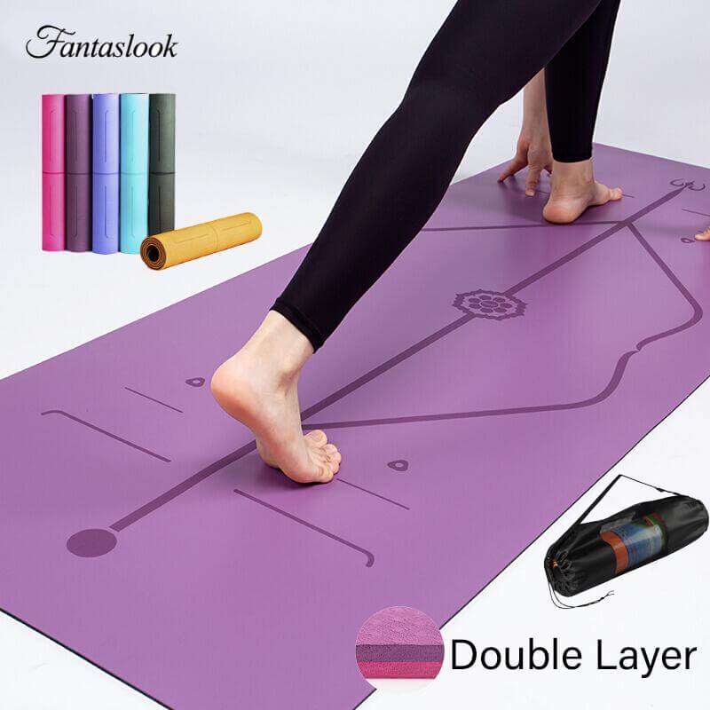 Fantaslook TPE Yoga mat with Alignment Line