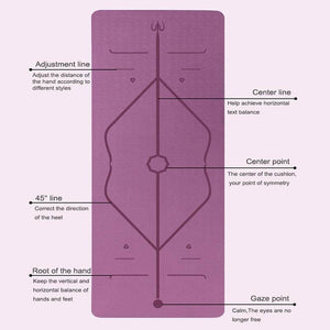 Fantaslook TPE Yoga mat with Alignment Line