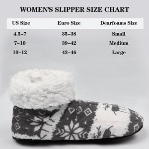 Bootie Slippers for Women Non-Slip Sole House Shoes with Comfy Plush Lining