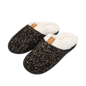 Fantaslook Womens Cozy Memory Foam Slippers Fuzzy Wool Plush Fleece Lined House Slippers Indoor